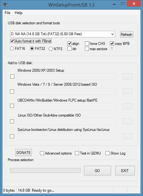 Chọn Auto format it with FBinst